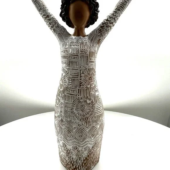 Darker Skin Figurine with Detailed Decor New - Picture 2 of 5